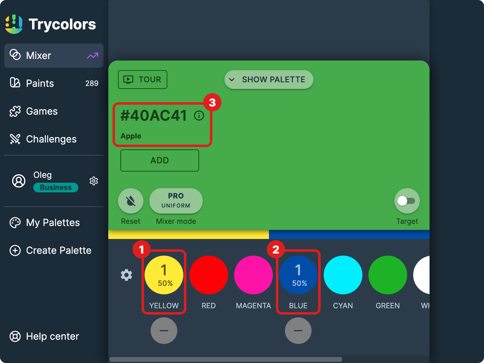 Starting Palette