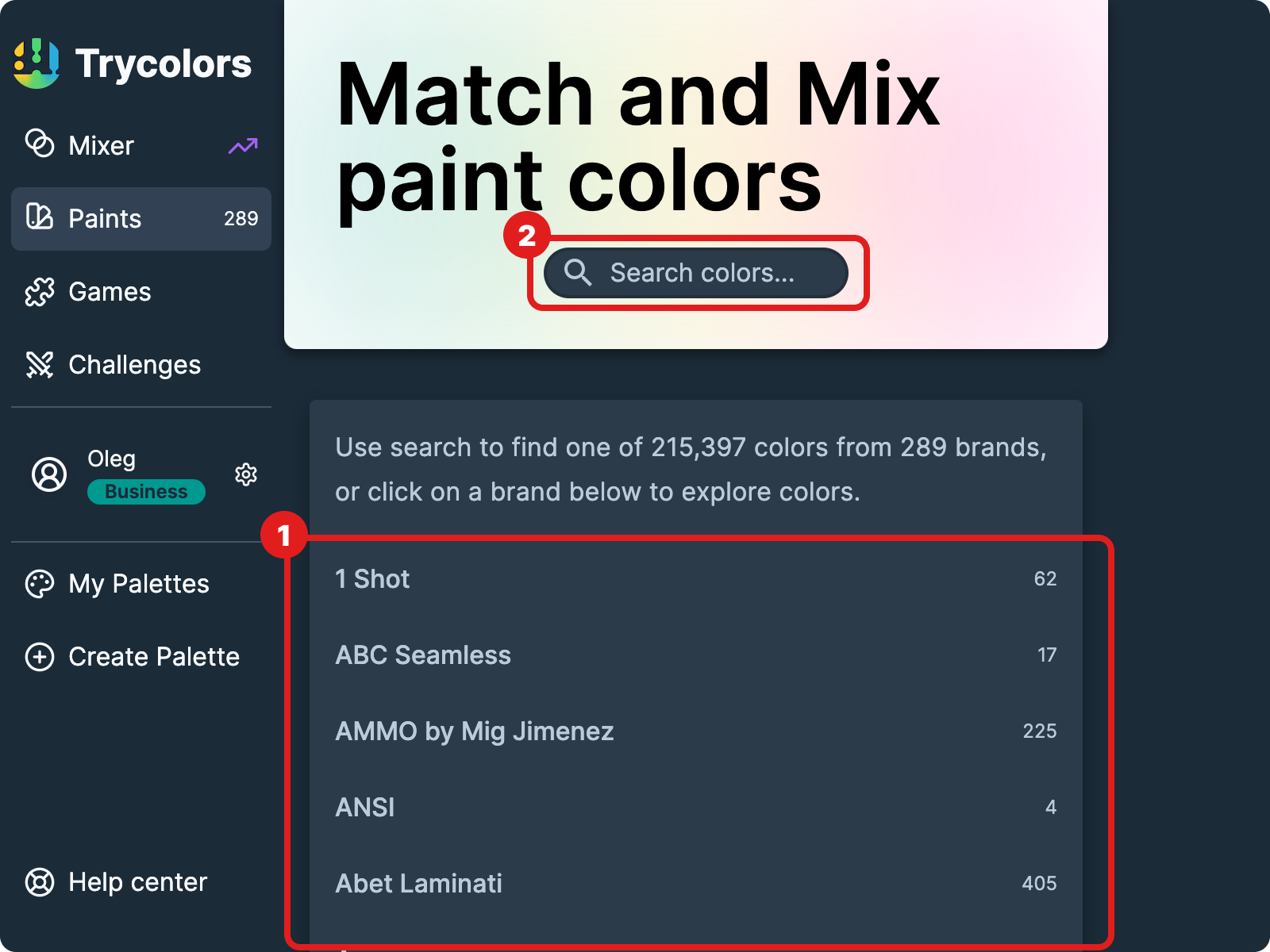 Paints library overview